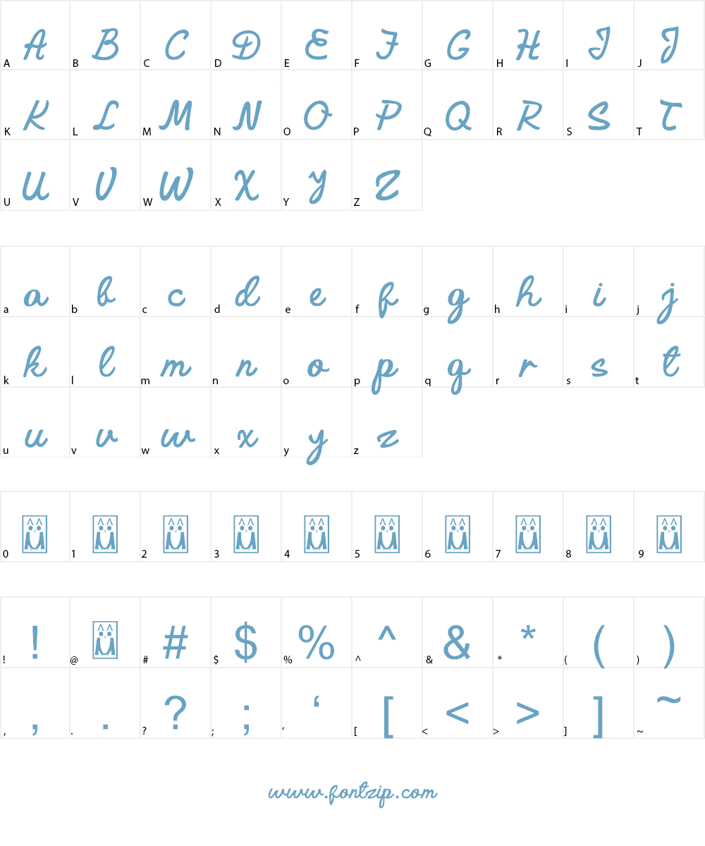 Aleida Demo Font Character